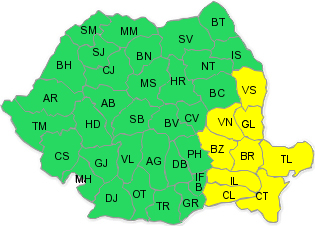 Cod galben de viscol si ninsori in noua judete, Foto: Administratia Nationala de Meteorologie