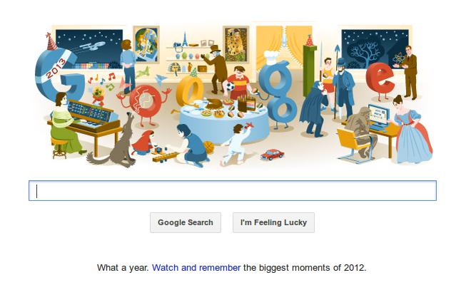 Logo Google de Anul nou, Foto: Captura Google
