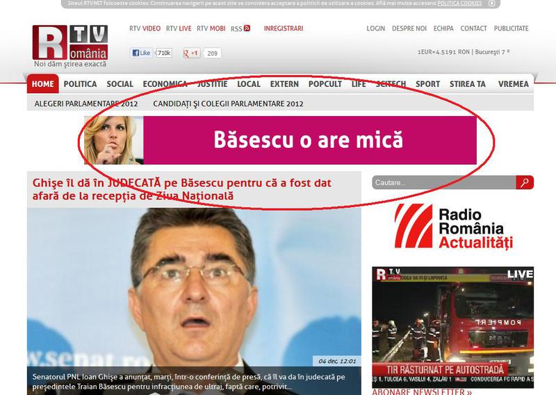 Banner electoral, Foto: Hotnews