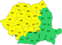 Avertizare Cod Galben pentru sambata