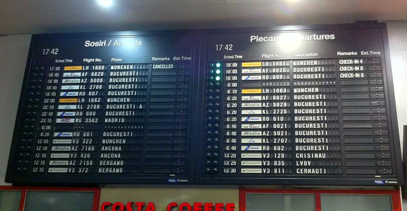 Aeroport Timisoara_tabela zboruri 1, Foto: Hotnews