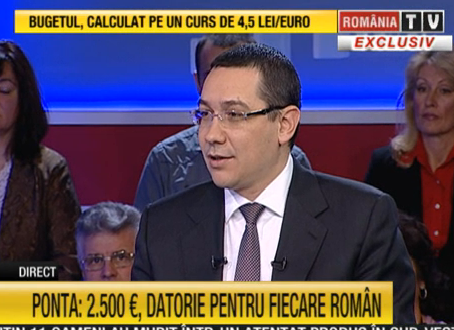 Victor Ponta la RTV, Foto: Captura RomaniaTV