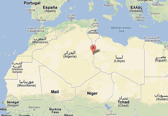 In Amenas, estul Algeriei, la granita cu Libia, Foto: Google Maps