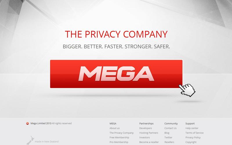 Mega, noul site al lui Kim Dotcom, Foto: Mega