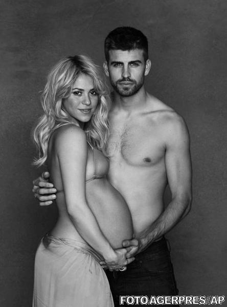 Shakira insarcinata, alaturi de Pique, Foto: Agerpres/AP