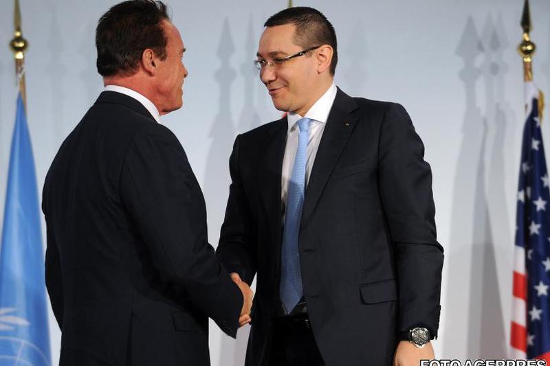 Ponta s-a intalnit cu Schwarzenegger la Viena, Foto: Agerpres