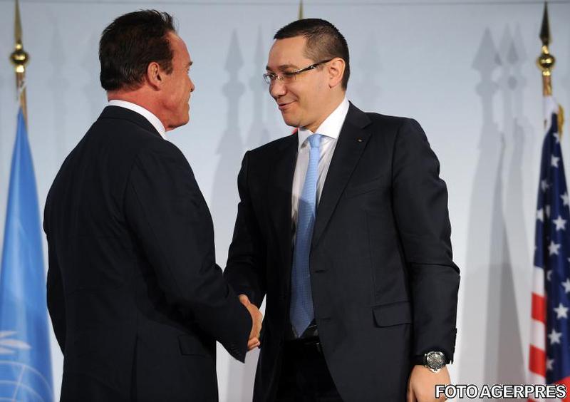 Ponta s-a intalnit cu Schwarzenegger la Viena, Foto: Agerpres