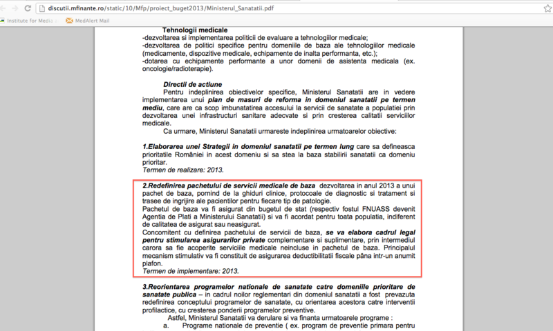 Pasajul din bugetul Ministerului Sanatatii, Foto: Hotnews