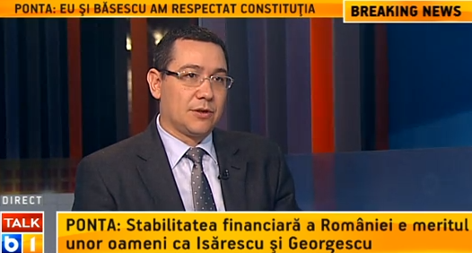 Victor Ponta la B1, Foto: captura B1 TV