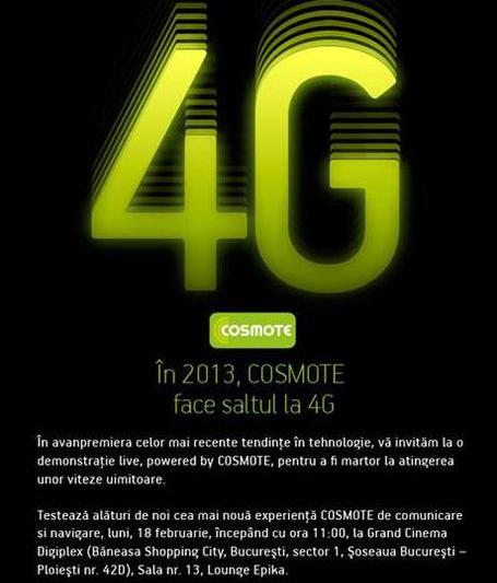 Invitatie eveniment 4G, Foto: Cosmote Romania