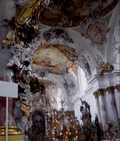Interiorul bisericii catolice din Zwiefalten, Foto: Hotnews