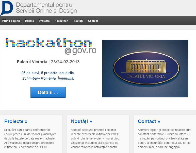 Un nou Departament IT la nivelul Guvernului, Foto: Captura Departament de Servicii Online si Design