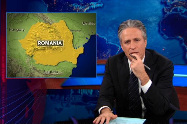 Jon Stewart si Romania, Foto: captura ecran