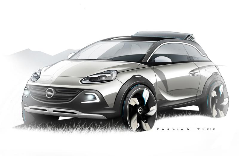 Schita a conceptului ADAM ROCKS Geneva 2013, Foto: Opel