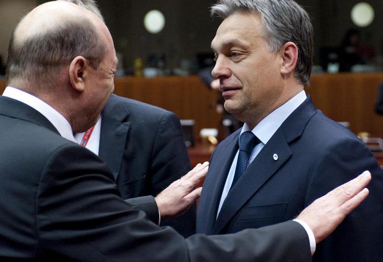 Traian Basescu si Viktor Orban, Foto: Consiliul European