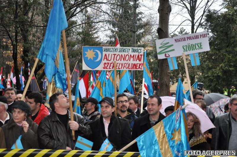 Miting pentru autonomie la Targu Mures, Foto: Agerpres