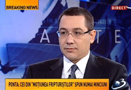 Victor Ponta la Sinteza zilei, Foto: Captura Antena 3