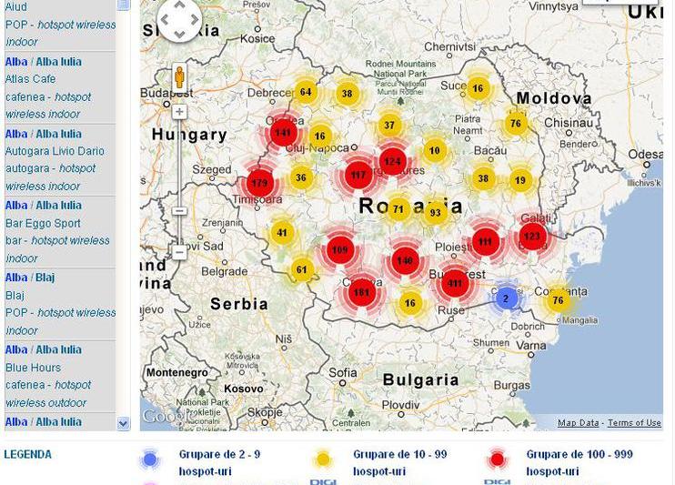 Reteaua Wi-Fi a RCS&RDS, Foto: Captura rcs-rds.ro