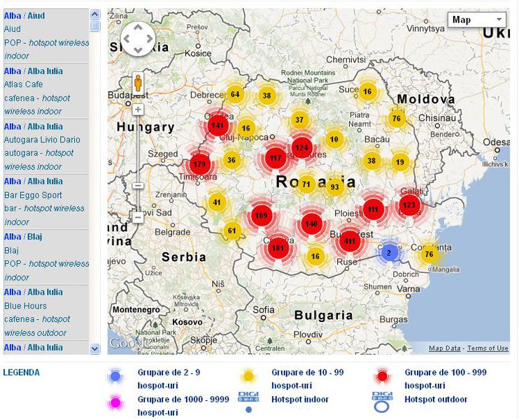 Reteaua Wi-Fi a RCS&RDS, Foto: Captura rcs-rds.ro