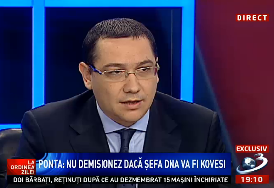 Victor Ponta la Antena 3, Foto: Captura Antena 3