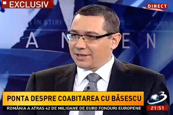 Victor Ponta la "Sinteza Zilei", Foto: Captura Antena 3