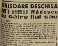 Scrisoarea fiului Generalului Radescu, 1945, Romania Libera, Foto: Contributors.ro