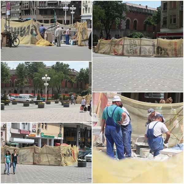 Santier in centrul Timisoarei, Foto: OpiniaTimisoarei.ro