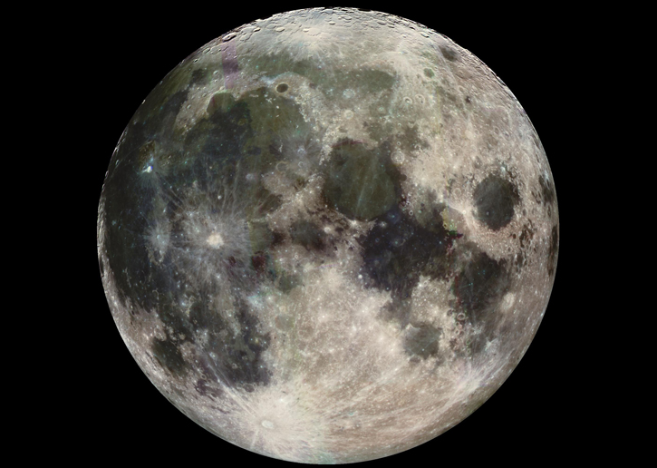 Luna, fotografiata de Misiunea Galileo, Foto: NASA/JPL