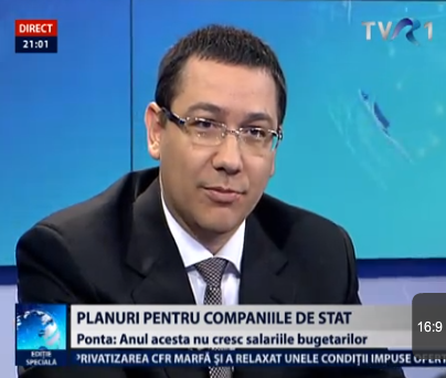 Victor Ponta la TVR 1, Foto: Captura Tvrplus.ro