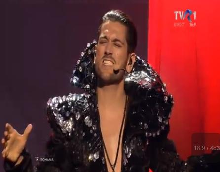 Cezar Ouatu la Eurovision, Foto: Captura TVR1