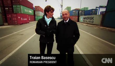 Traian Basescu la CNN, Foto: Captura CNN