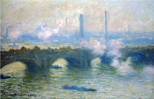 Tablou din seria Waterloo Bridge, Claude Monet, Foto: Wikipaintings