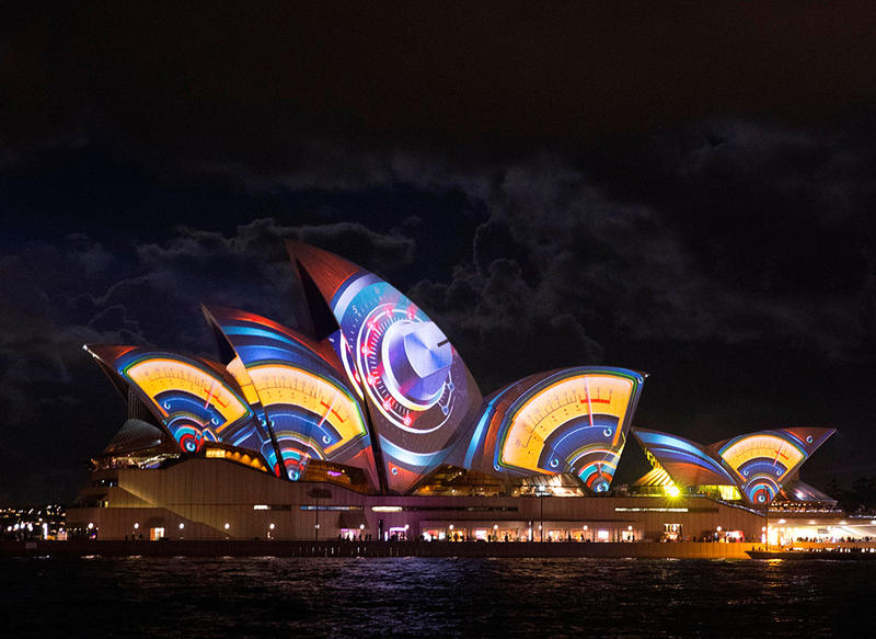 Opera din Sydney, acoperita de proiectii animate, Foto: Vivid Sydney
