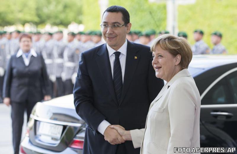 Intalnire intre Victor Ponta si Angela Merkel, la Berlin, Foto: Agerpres/AP