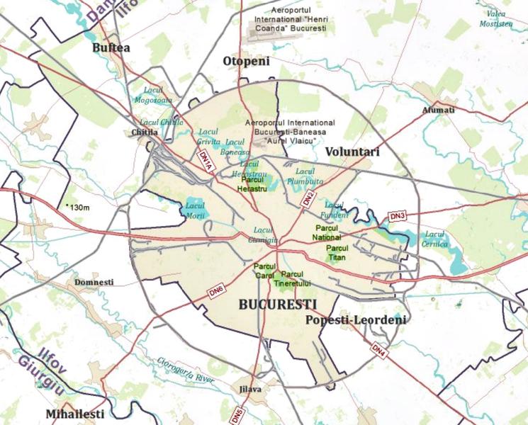 Harta Bucurestiului, Foto: Esri