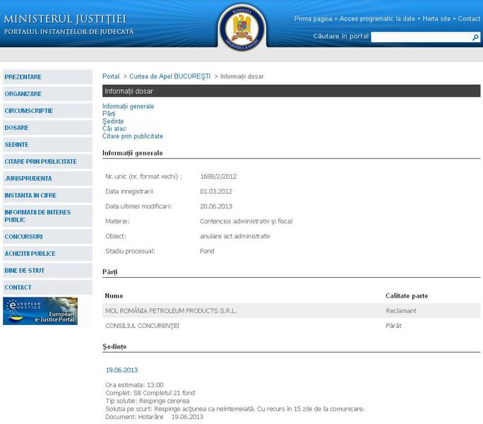 Decizia Curtii de Apel, Foto: Captura Curtea de Apel Bucuresti
