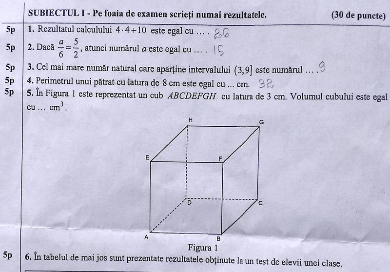 Subiecte Matematica 2013 Evaluarea Nationala, Foto: Hotnews