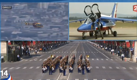 Parada de Ziua Nationala a Frantei, Foto: captura France TV Info