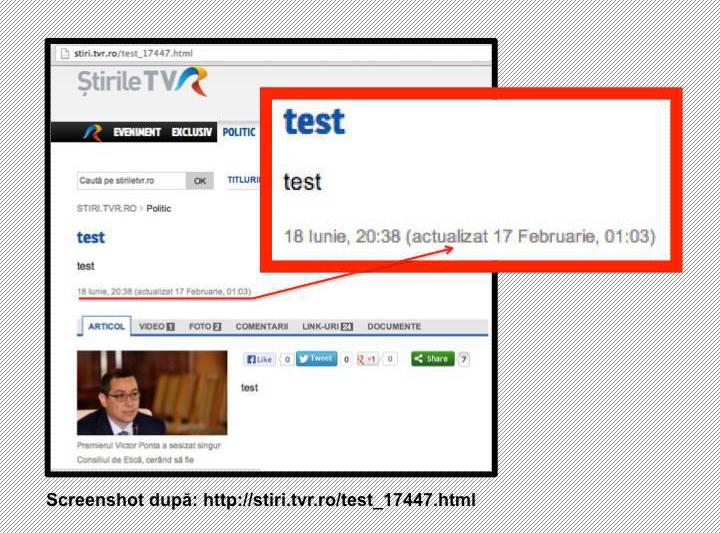 Captura ecran cu site-ul TVR, editata de Mona Dirtu, Foto: Captura Facebook - Mona Dirtu