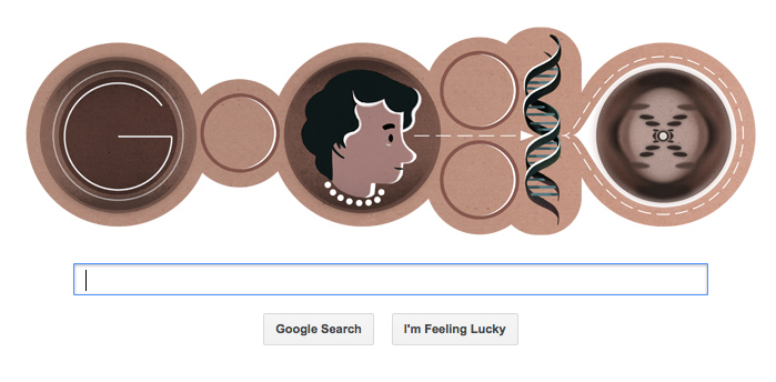 Rosalind Franklin, omagiata de Google, Foto: captura Google