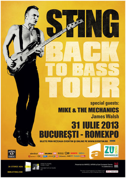Sting - Back To Bass - 2013, Foto: D&D East Entertainment