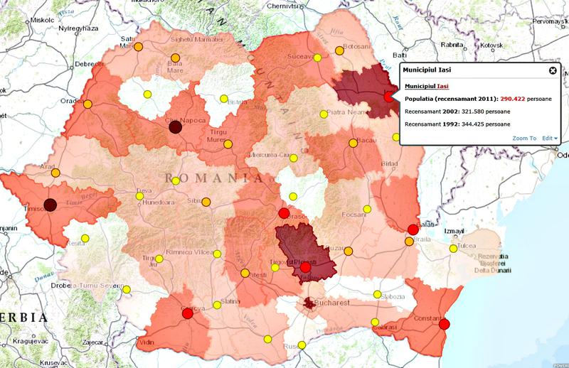 Harta populatiei - judete si resedinte, Foto: Hotnews