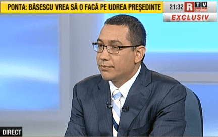 Victor Ponta la Romania TV, Foto: Captura RTV.net