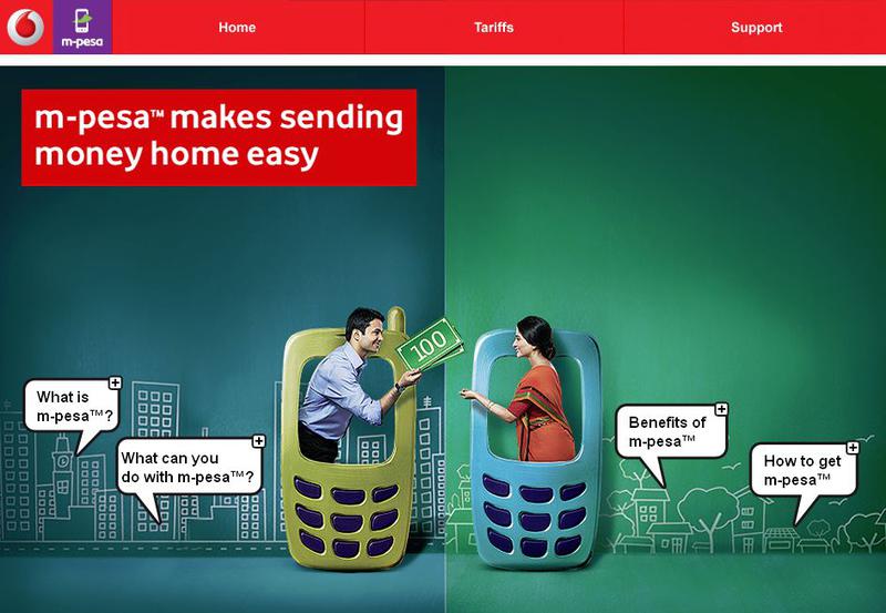 Serviciul M-Pesa in India, Foto: Captura Mpesa.in