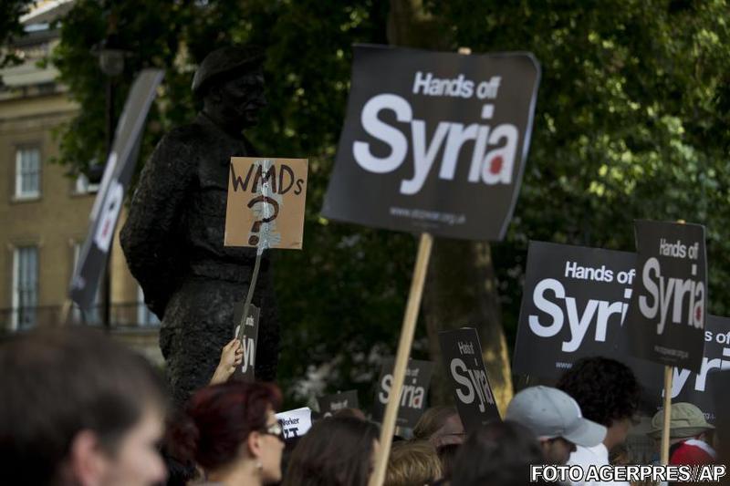 Protest in Londra impotriva unei interventii militare in Siria, Foto: Agerpres/AP