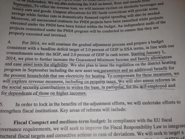 Fragment din draftul scrisorii de intentie, Foto: HotNews.ro