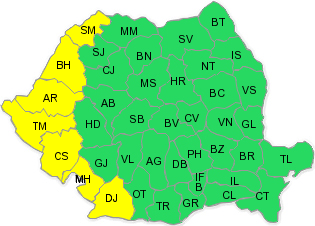 Cod galben 6-7 august, Foto: ANM