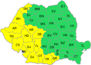 Cod galben 10 agust, Foto: ANM