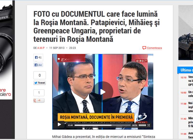 Captura web, de pe site-ul Antena3, Foto: Hotnews