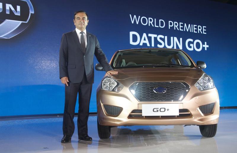 Carlos Ghosn si Datsun GO+, Foto: Nissan